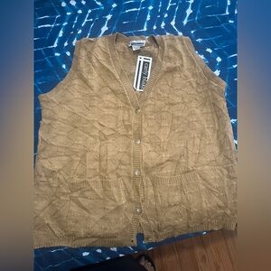 Mens Tan Knitted Vest